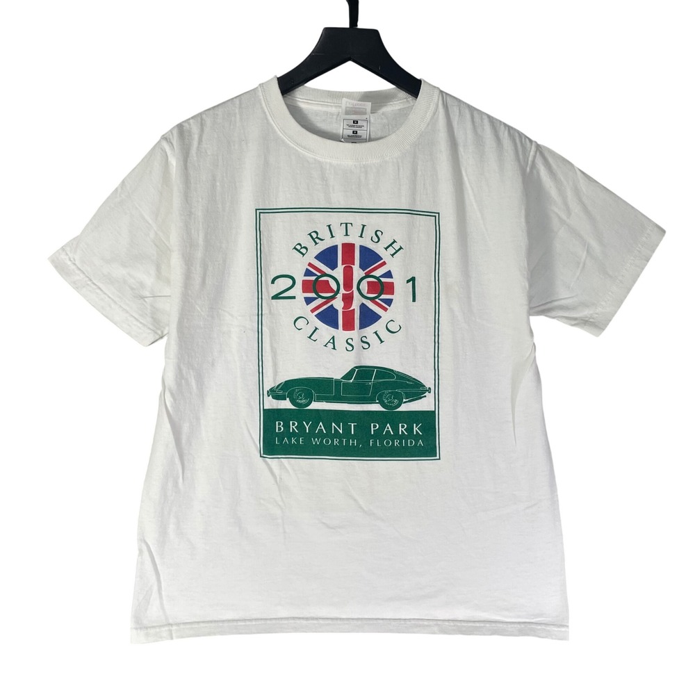2001 British Classic Car Show Shirt Mens M Lake Worth FL Bryant Park Tee Vintage